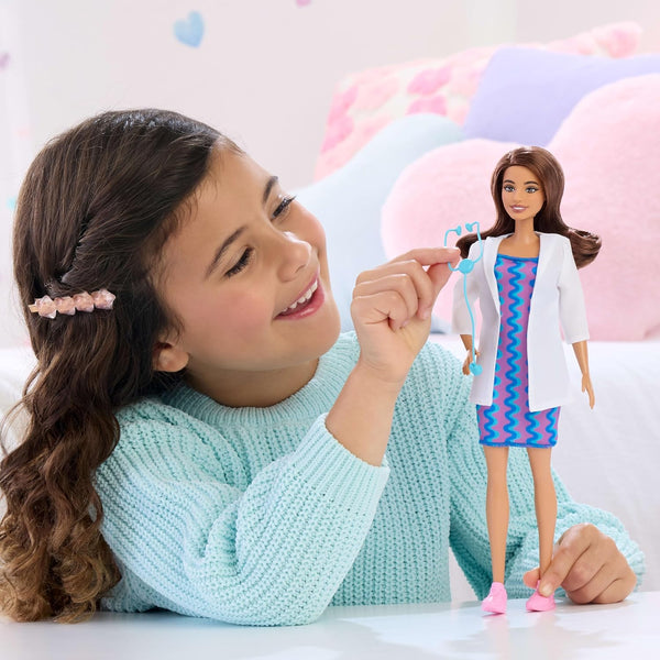 Barbie Careers Doctor Doll & Accessory, Fashion Doll Wearing Removable Look With Stethoscope - Dezine Kids