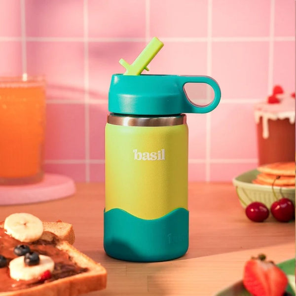 Basil Insulated Stainless steel Sipper with Loop Handle- Lagoon
