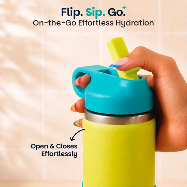 Basil Insulated Stainless steel Sipper with Loop Handle- Lagoon