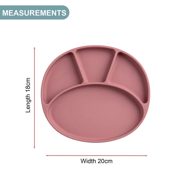 Bibado Silicone Suction Divider Plate - Blush