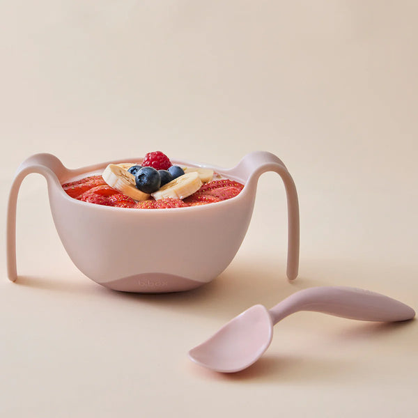 B.Box Toddler Cutlery Set Spoon and Fork - Blush Pink