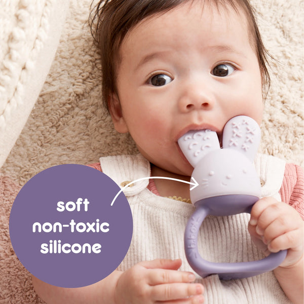B.Box Chill Plus Fill Bunny Teether - Peony Purple