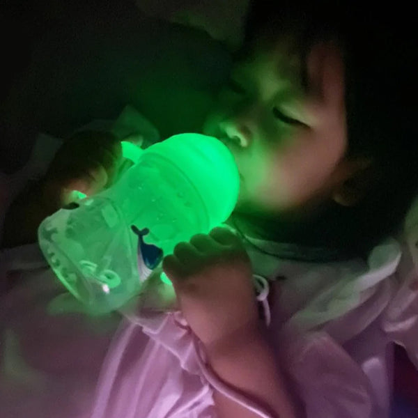 B.Box Weighted Straw Sippy Cup - Glow in the dark