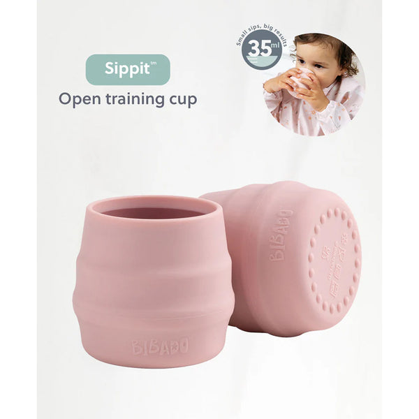Bibado Sippit Silicone Open Drinking Cup, Pack of 2 - Blush