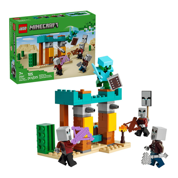 Lego Minecraft The Illager Desert Patrol Gaming Kit for Kids