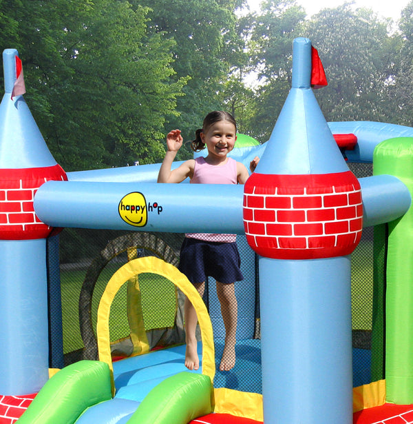 Happy Hop Castle Bouncer With Farmyard Ballpit