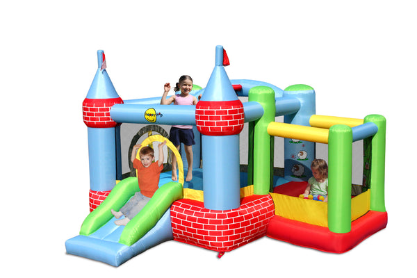 Happy Hop Castle Bouncer With Farmyard Ballpit