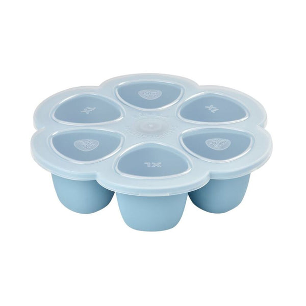Beaba Silicone Multiportions, 6 x 150ml - Windy Blue - Dezine Kids