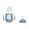 Beaba Glass Bottle With Sleeve, 210 ml - Windy Blue