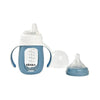 Beaba Glass Bottle With Sleeve, 210 ml - Windy Blue