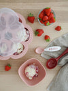 Beaba 2nd stage ergonomic cutlery set 2 pieces - Vintage Pink - Dezine Kids