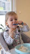 Beaba Silicone Suction Plate - Light Blue - Dezine Kids