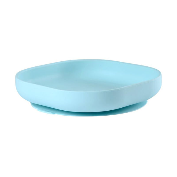 Beaba Silicone Suction Plate - Light Blue - Dezine Kids