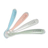 Beaba Set of 4 Easy-Grip 1st Stage Silicone Spoons eucalyptus - Dezine Kids