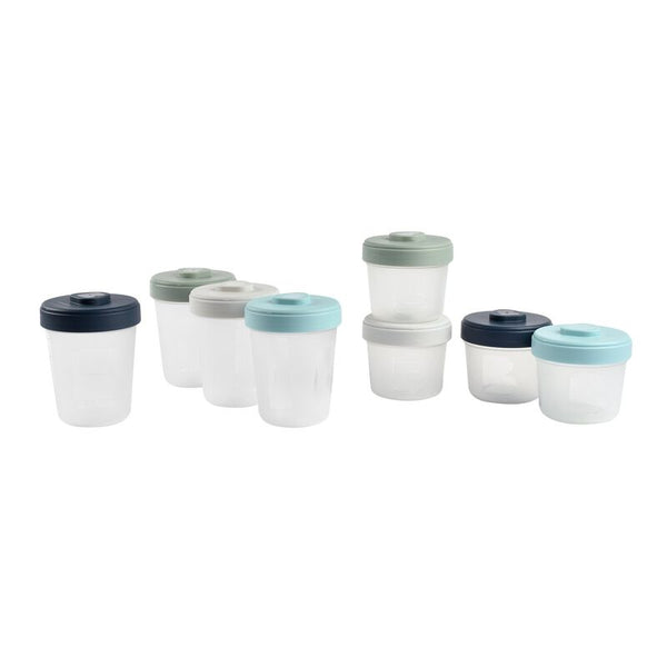 Beaba Toddler Food Storage Set 8 Clip portion (4x150 ml + 4x250 ml ) - Dezine Kids