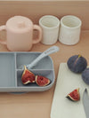 Beaba Silicone 3 Piece Learning Set, Non-Slip, Unbreakable, BPA-Free Baby Feeding - Pink