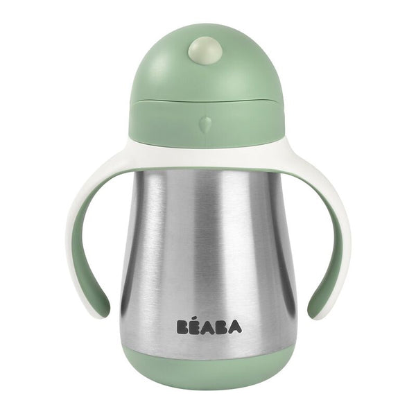Beaba Stainless Steel Straw Cup 250 ml - Sage Green