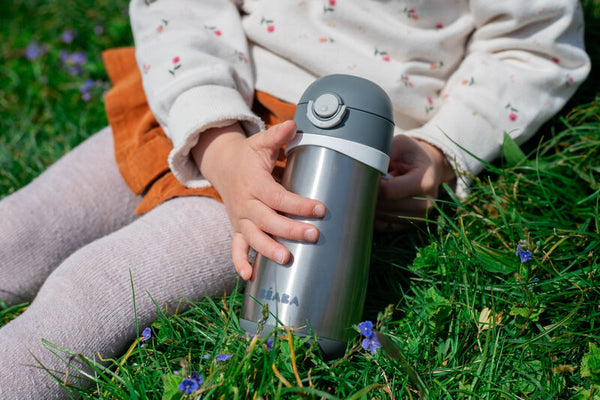 Beaba Stainless Steel Bottle 350 ml - Mineral Grey