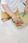 Beaba Divided silicone plate - Sage Green - Dezine Kids