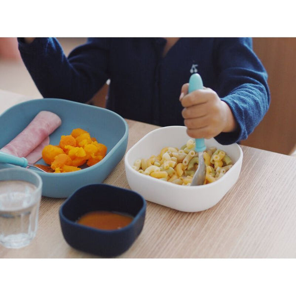 Beaba Silicone 3 piece nesting bowl set -Night Blue - Dezine Kids