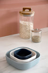 Beaba Silicone 3 piece nesting bowl set -Night Blue - Dezine Kids