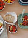 Beaba Silicone 3 piece nesting bowl set - Sage Green - Dezine Kids
