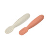 Beaba Set of 2 Silicone Pre-Feeding Spoons - Terracotta/Velvet Grey - Dezine Kids
