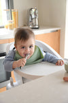 Beaba Set of 2 Silicone Pre-Feeding Spoons - Terracotta/Velvet Grey - Dezine Kids