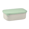 Beaba Stainless Steel Lunch Box with Silicone Lid, Removable Silicone Dividers Make 1-3 Compartments - Velvet Grey/ Sage Green