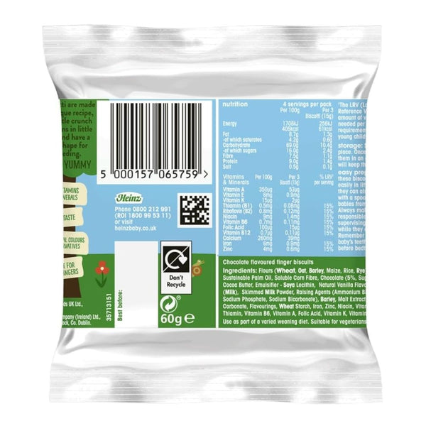Heinz So Yummy Biscotti Snack, 60g - Chocolate