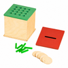 Curious Cub Coin & Peg Box Wooden Montessori Learning Toy - Dezine Kids