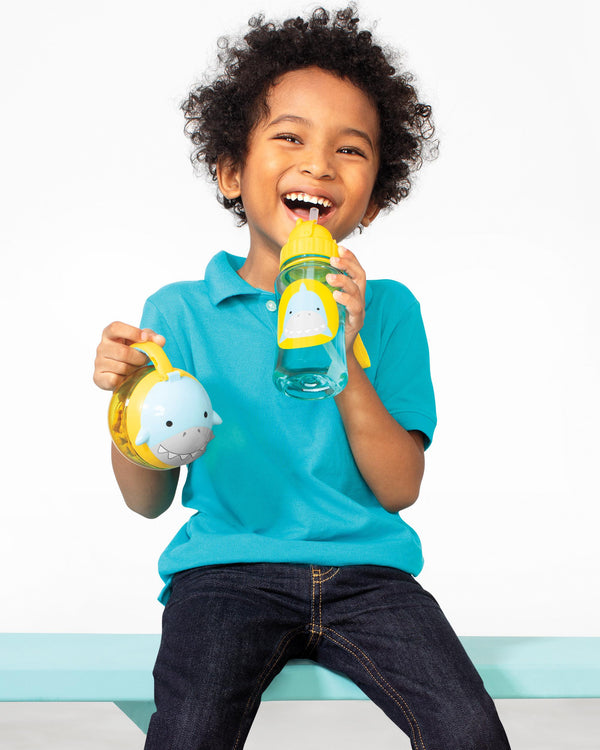 Zoo Back To School Straw Bottle Shark - Sipper - Dezine Kids