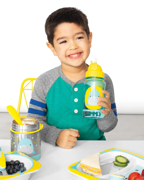 Zoo Back To School Straw Bottle Shark - Sipper - Dezine Kids