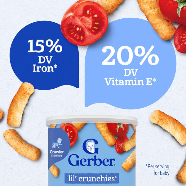 Gerber Lil Crunchies for Crawlers, 8+ months - Garden Tomato