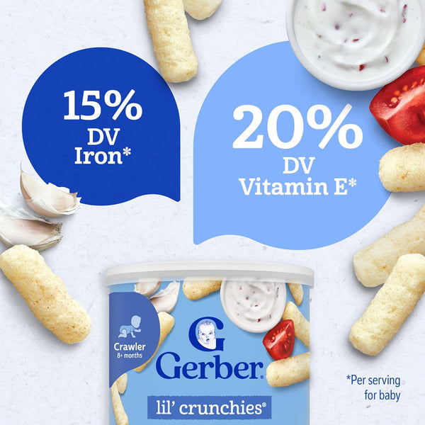 Gerber Lil Crunchies for Crawlers, 8+ months - Veggie Dip