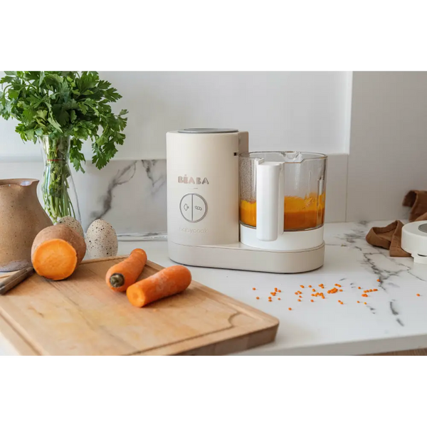 Beaba Babycook Neo 6 In 1 Baby Food Processor, Portable Baby Food Cooker, Puree Maker and Warmer - Clay