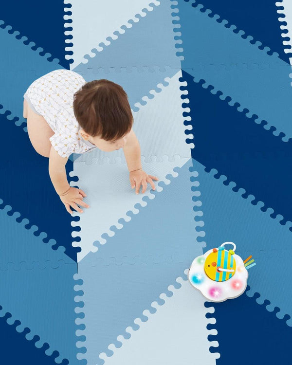 Playspot Geo Playgym & Mats Blue-Ombre - Playmats For Ages 0-2 Years - Dezine Kids