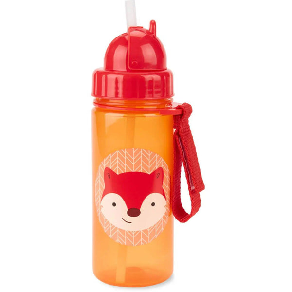 Zoo Back To School Straw Bottle PP Fox - Sipper - Dezine Kids