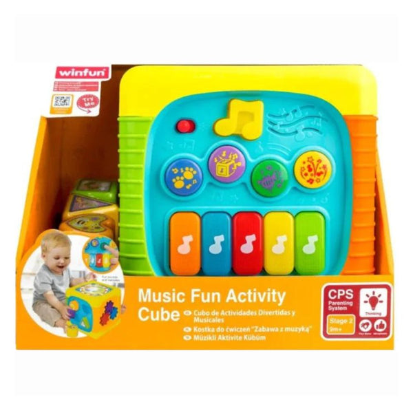 Winfun Music Fun Activity Cube6Face Learning Toy with Lights - Dezine Kids