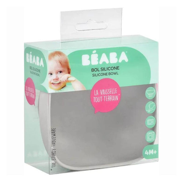 Beaba Silicone Suction Bowl - Grey - Dezine Kids