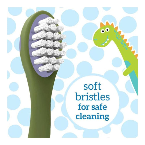 Toddler Toothbrush- Dinosaur Green