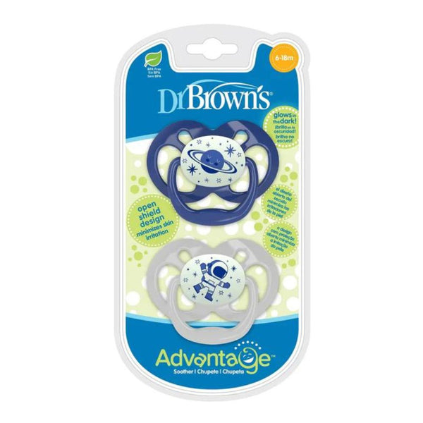 Blue Advantage Pacifiers (Stage 2) Glow In The Dark | Pack Of 2