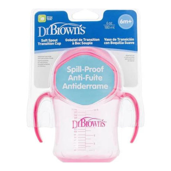 Soft Spout Transition Cup - Pink Deco