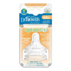 Natural Flow Wide-Neck Baby Bottle Silicone Nipple, 2-Pack