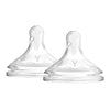 Natural Flow Wide-Neck Baby Bottle Silicone Nipple, 2-Pack