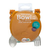 Melii Silicone Bowl With Lid, Spoon & Fork, Airtight & Leakproof Lid - Bear