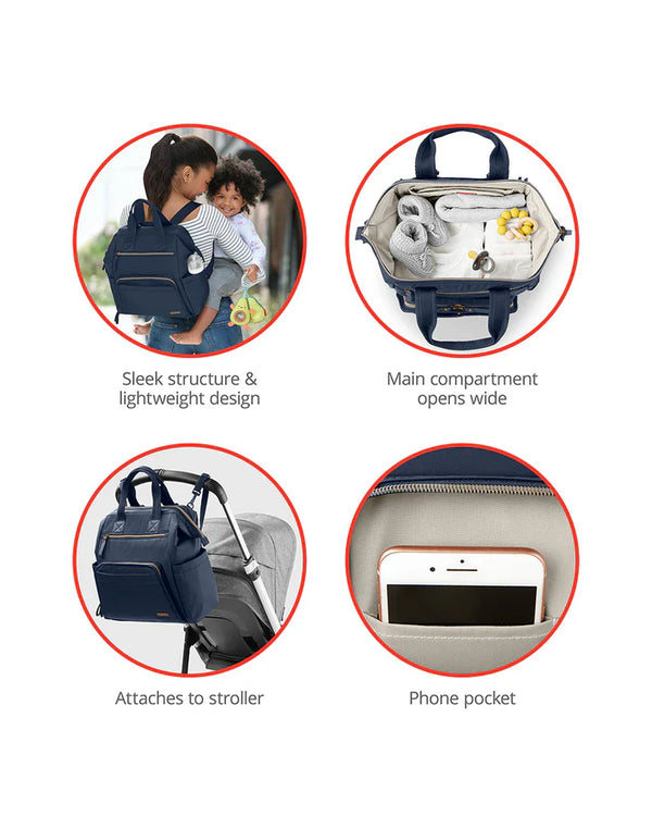 Mainframe Wide Open Backpack Diaper Bag - Navy