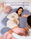 Momcozy G shaped Pregnancy Pillow - Grey Velvet
