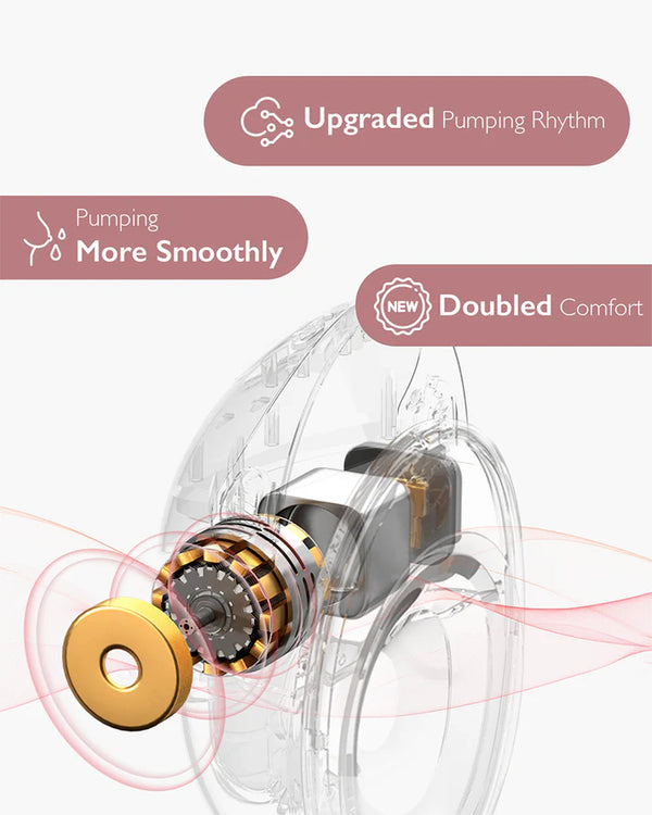 Momcozy M6 Wearable Electric Breast Pump, Flange Size: 24mm, Pack of 2 - Cozy Red