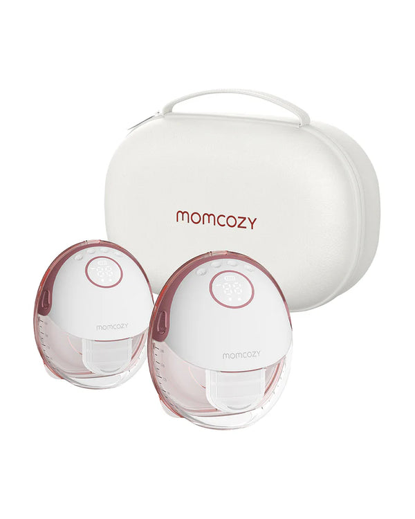 Momcozy M6 Wearable Electric Breast Pump, Flange Size: 24mm, Pack of 2 - Cozy Red